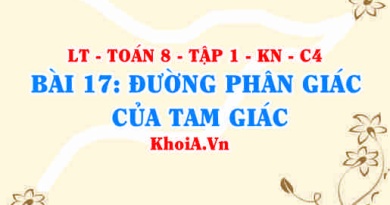 Tính chất đường phân giác của tam giác, Ví dụ? Toán 8 bài 17 kn1c4b17